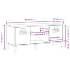 vidaXL Meuble à Chaussures Banc de Rangement Étagère de Rangement Meuble d'Entrée Bois Massif de Pin