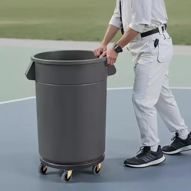 VEVOR Chariot à poubelle, compatible avec les conteneurs de 20, 32, 44, 55 gallons, base roulante ronde pour poubelle avec 4 roues verrouillables, capacité de 227 kg, noir
