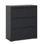 Meuble de classement latéral verrouillable 40H - Métal robuste pour bureau à domicile, glissières silencieuses à extension complète, anti-basculement, compatible lettres/légal/A4/F4
