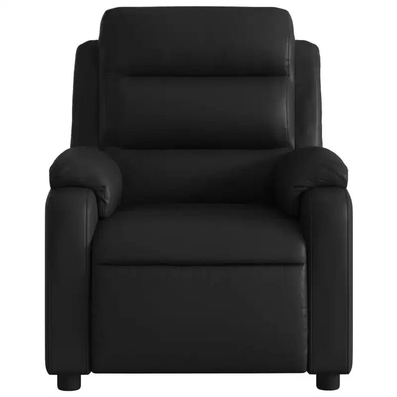 vidaXL Fauteuil inclinable de massage en similicuir noir, manuel et inclinable