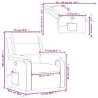 vidaXL Fauteuil inclinable de massage en similicuir noir, manuel et inclinable