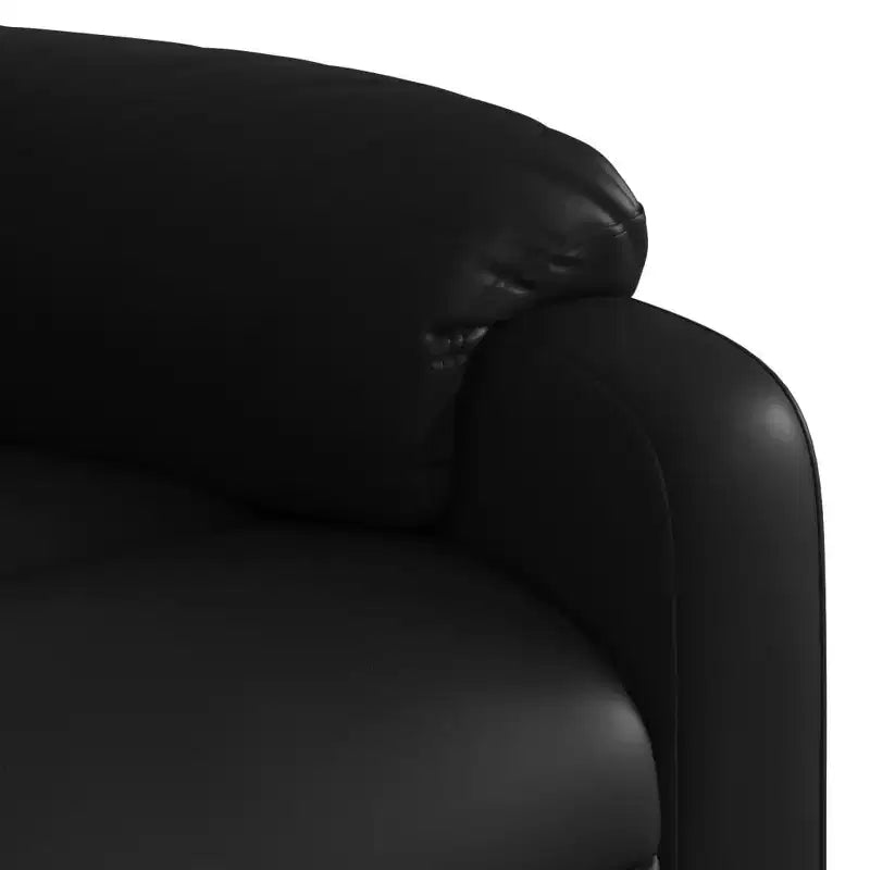 vidaXL Fauteuil inclinable de massage en similicuir noir, manuel et inclinable
