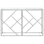 vidaXL Console Table, Table d'entrée, Salon, Acier inoxydable et Verre trempé