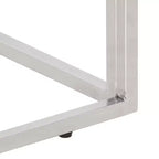 vidaXL Console Table, Table d'entrée, Salon, Acier inoxydable et Verre trempé