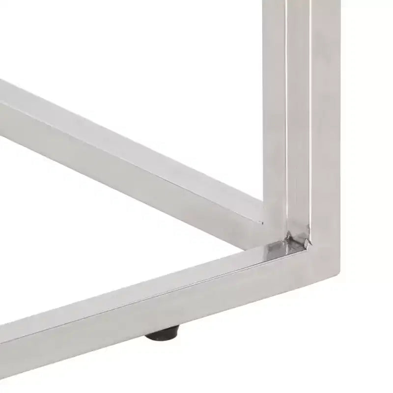 vidaXL Console Table, Table d'entrée, Salon, Acier inoxydable et Verre trempé
