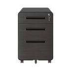 Meuble de rangement mobile 23H avec serrure - Entièrement en acier, entièrement assemblé, conception anti-basculement et roulettes verrouillables, compatible A4/Lettre, pour la maison/le bureau (noir)