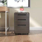 Meuble de rangement mobile 23H avec serrure - Entièrement en acier, entièrement assemblé, conception anti-basculement et roulettes verrouillables, compatible A4/Lettre, pour la maison/le bureau (noir)