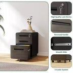 Meuble de rangement mobile 23H avec serrure - Entièrement en acier, entièrement assemblé, conception anti-basculement et roulettes verrouillables, compatible A4/Lettre, pour la maison/le bureau (noir)