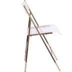 InterSpaceLiving Kasper Flex Chaises pliantes de luxe modernes en acrylique Lucite PK