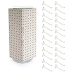 Présentoir de comptoir rotatif à quatre faces en pegboard avec crochets Azar Displays