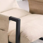 Fauteuil d'appoint FERPIT avec assise en tissu et structure métallique, style moderne