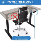 Mount-It! Bureau électrique assis-debout avec plateau - Noir/Chêne