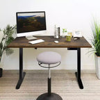Mount-It! Bureau électrique assis-debout avec plateau - Noir/Chêne